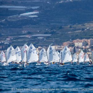 Optimist: alla Prima Tappa del Trofeo Kinder 2023 sei Timonieri gialloblu sulla linea di partenza